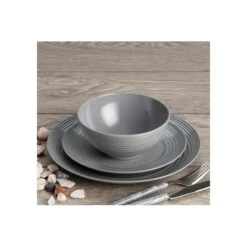 12Pce Non-Slip Melamine Dinner Set