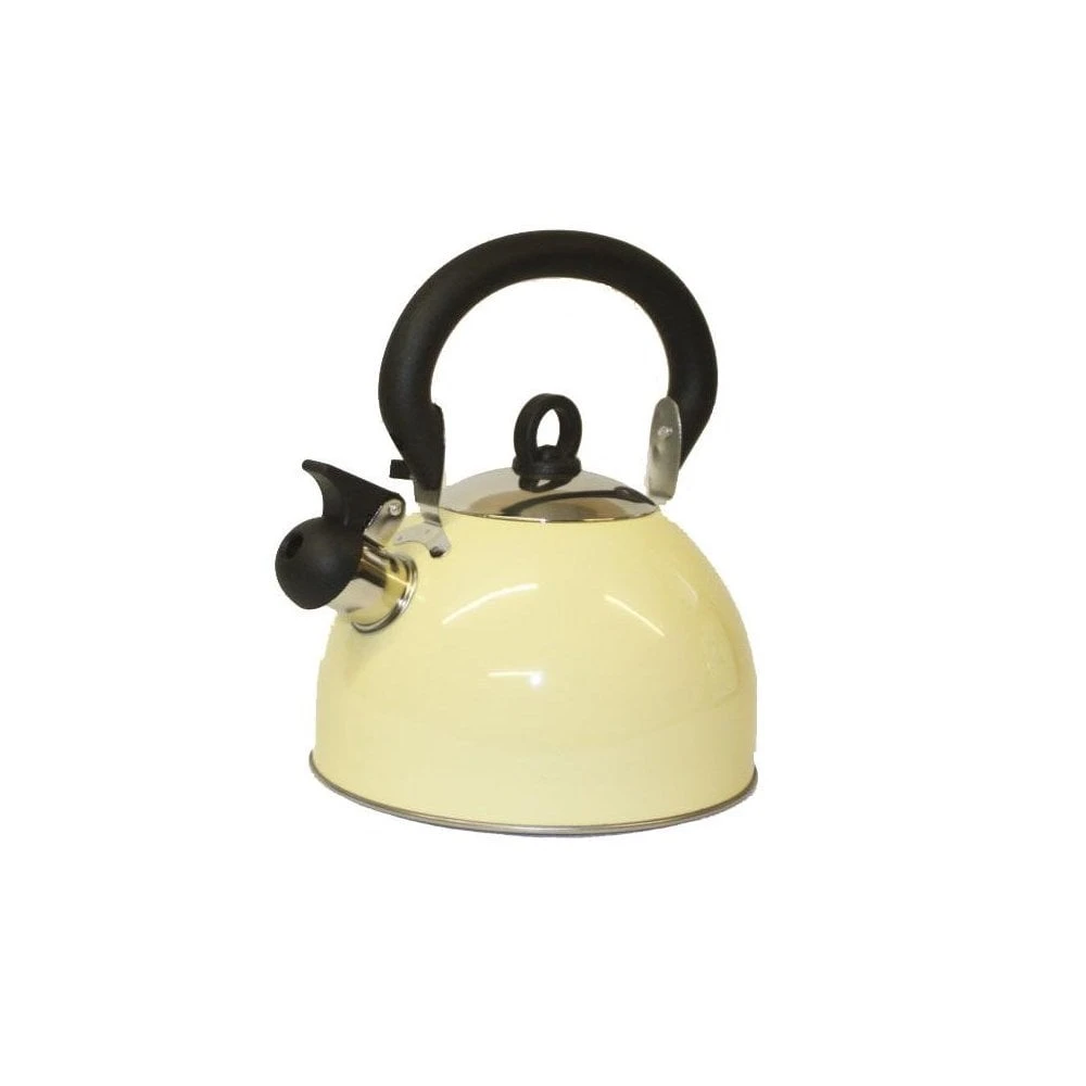 Flamefield 2.5L Stainless Steel Whistling Kettle - Cream 1 Flamefield 2.5L Stainless Steel Whistling Kettle - Cream