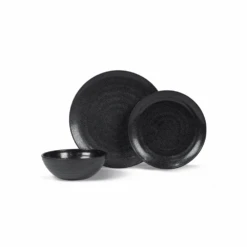 Kampa Ebony Cobble 12 Piece Melamine Set