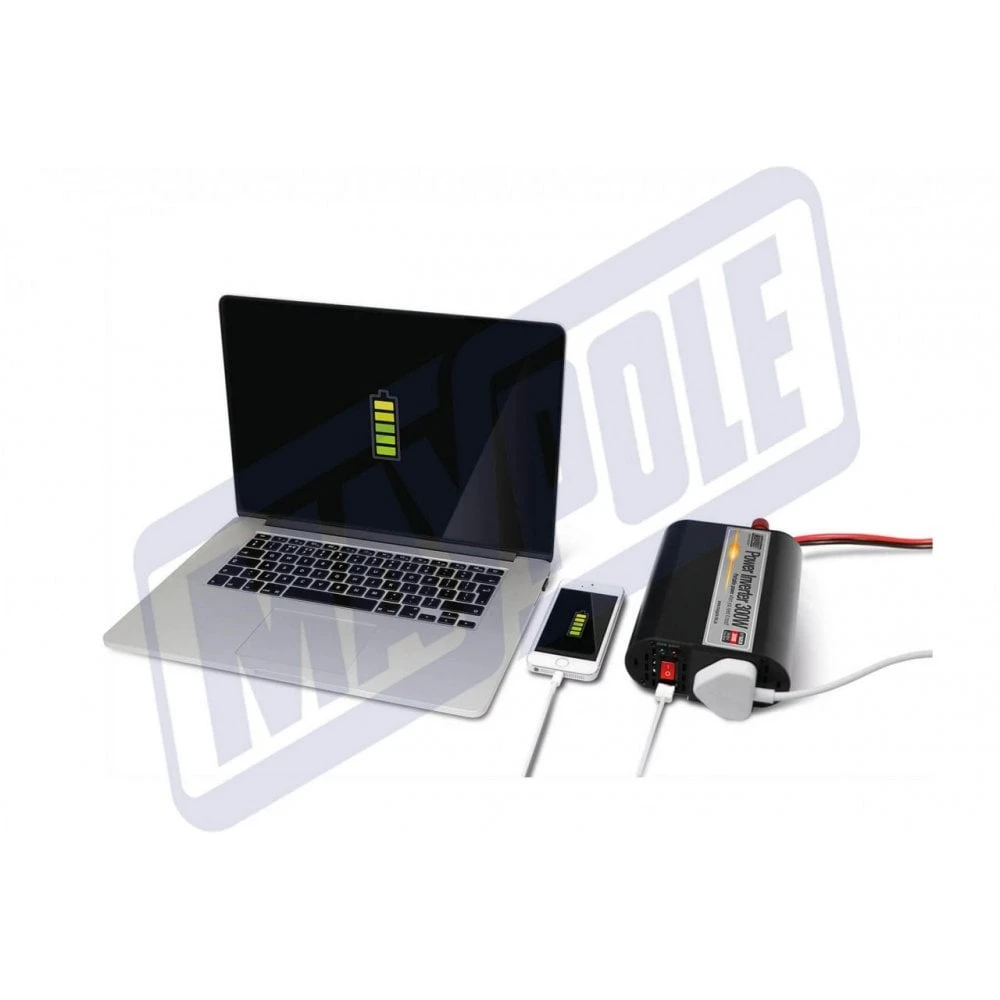 Maypole Power Inverter W/ USB - 300W 12V/230V 3 Maypole Power Inverter W/ USB - 300W 12V/230V - Image 3