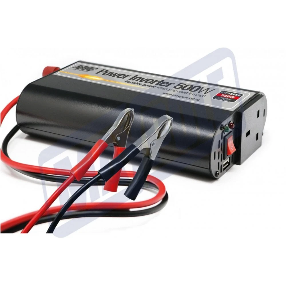 Maypole Power Inverter W/ USB - 500W 12V/230V 1 Maypole Power Inverter W/ USB - 500W 12V/230V