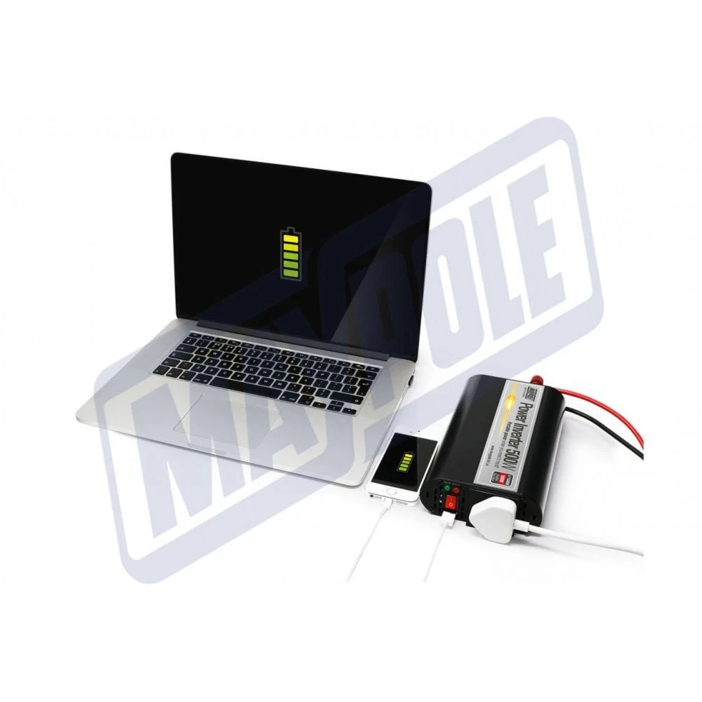 Maypole Power Inverter W/ USB - 500W 12V/230V 2 Maypole Power Inverter W/ USB - 500W 12V/230V - Image 2